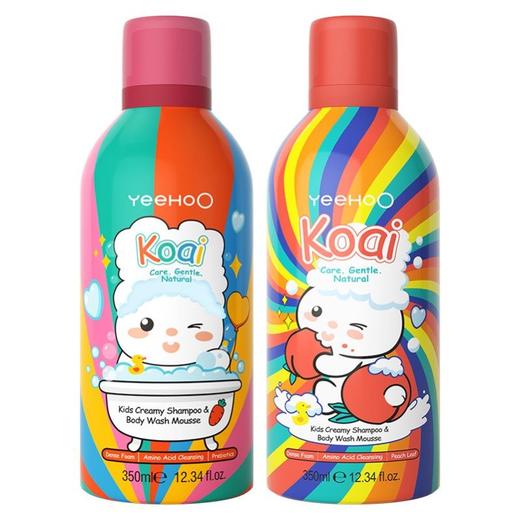 【假日洗护】350ml英氏一之可爱儿童奶泡洗发沐浴慕斯（桃气满满） 商品图1