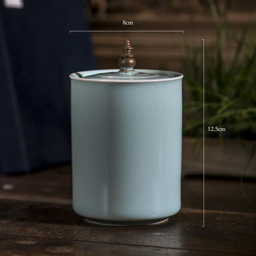 龙泉青瓷丨三潭印月茶叶罐 糖罐 陶瓷居家摆件艺术装饰礼品 商品图4