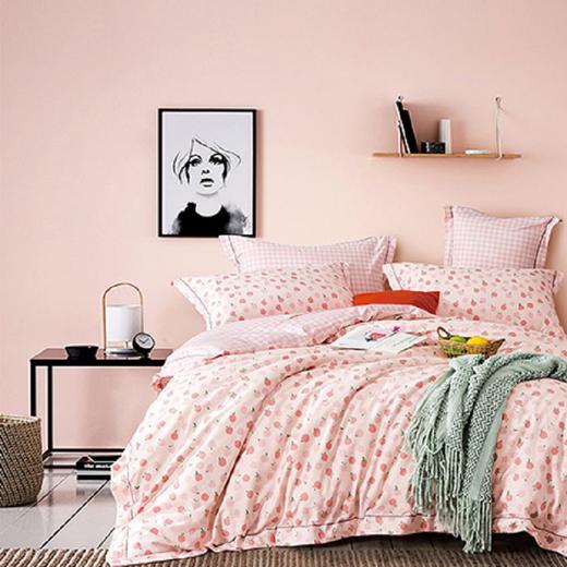 ABS爱彼此 蜜桃心语精梳纯棉四件套 商品图0