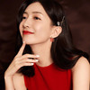 S925银针中国风红色汉字耳环新年戴喜庆无耳洞耳夹春节主题耳饰女 商品缩略图3