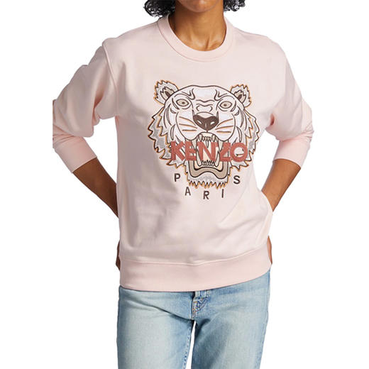 KENZO 高田贤三 经典大虎头 女士卫衣 粉色 FB62 SW824 4XA 34 商品图3