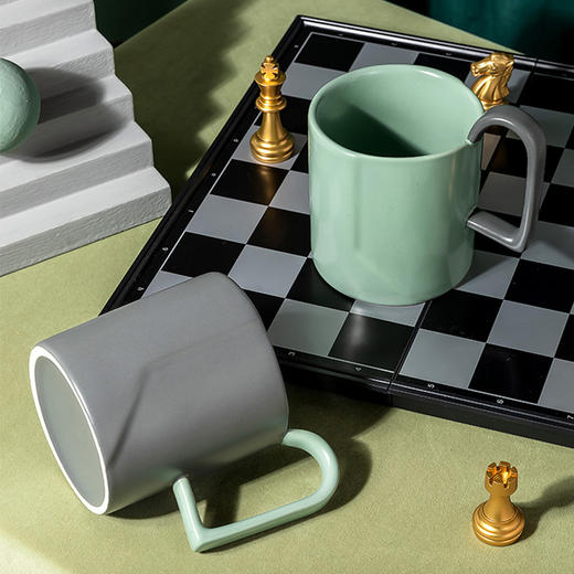 JOYYE卓艺多维空间陶瓷杯TMC0120049水杯男办公室女简约咖啡杯马克笔 商品图0