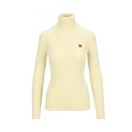 KENZO 高田贤三 小虎头 女士针织衫 浅黄 FB62 PU643 3TA 04 商品图0