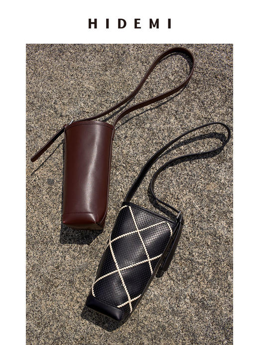 HIDEMI小酌红酒包（设计感水桶包小号）限量黑白编织 商品图10