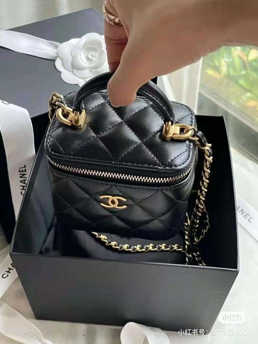 Chanel handle Vanity小盒子  黑金 现货 可秒发 加了handle之后，更加可爱，比金球还火 商品图1