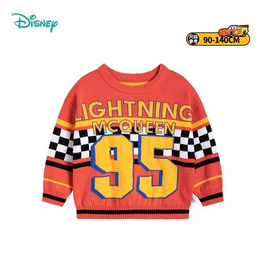迪士尼麦昆赛车酷炫男童春秋新款宝宝针织保暖套头毛衣 商品图5