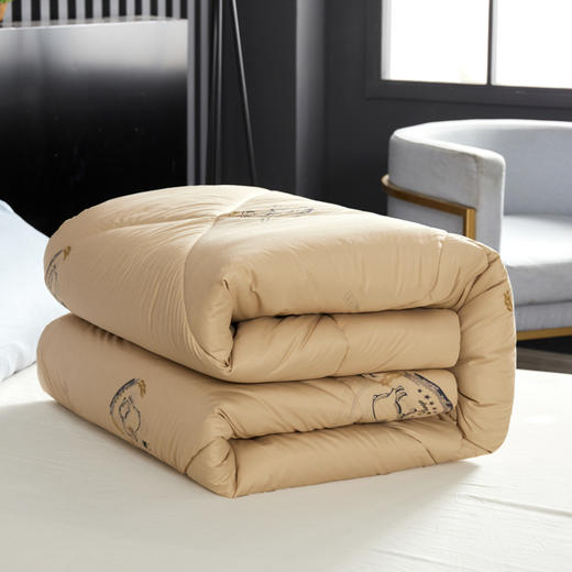 惠慈家居 生态羊毛被 磨毛生态棉面料 200-230cm柔软舒适透气羊毛生态纤维被子HC--1YM2043 商品图2