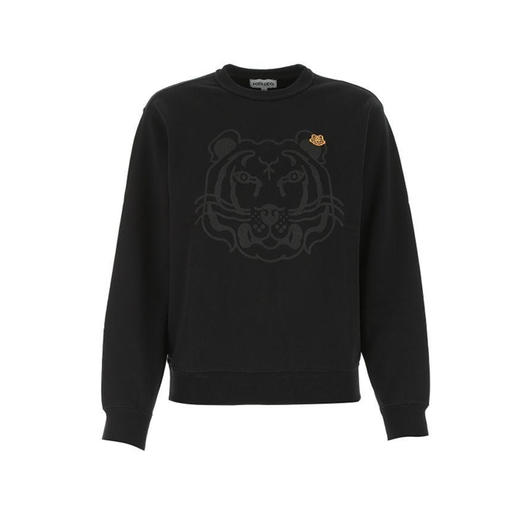 KENZO 高田贤三 虎头印花+小虎头 女士卫衣 黑色 FB62 SW831 4MO 99 商品图0
