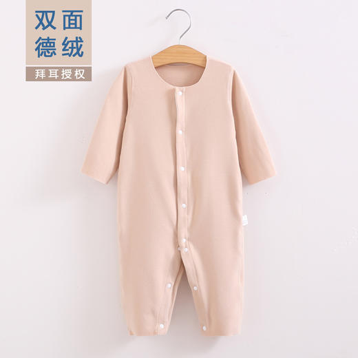 2021冬款儿童内衣保暖聚热背心无痕德绒爬服对开连体 商品图4