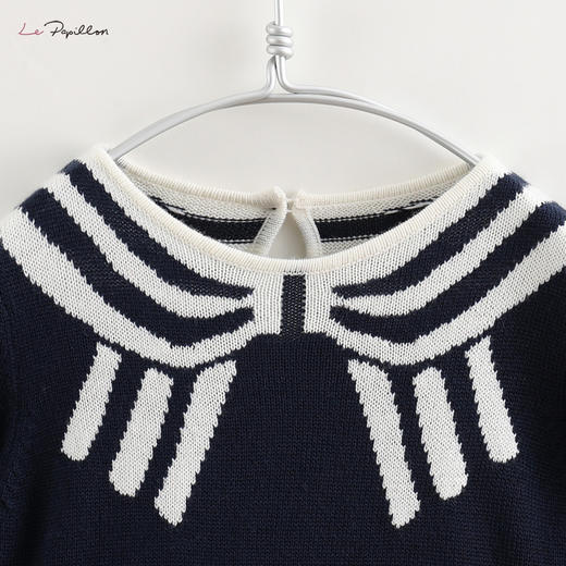 【法式系列】新款秋冬装 女童提花绵羊毛网纱连衣裙213725 商品图3