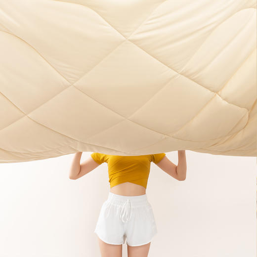 【防螨柔暖蓄热 暖姜小黄被】愉悦之家 生姜纤维发热冬被 yi菌轻柔洁净 商品图3