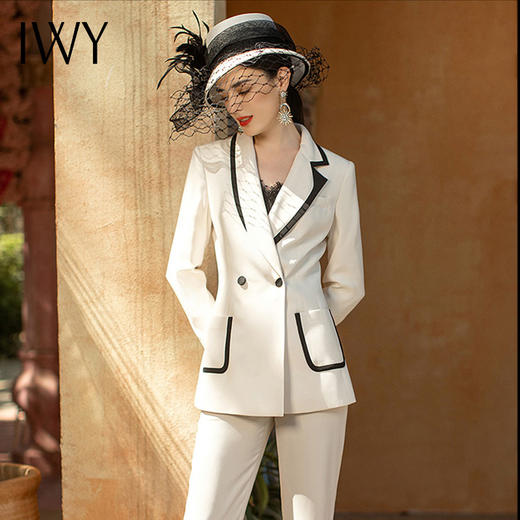 IWY/高端西装套装女正装白色干练职业装气质女神范美容院工作服CP1325 商品图1