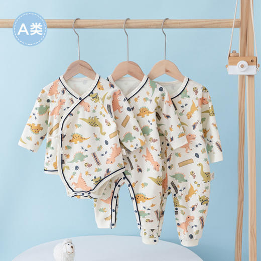 婴儿连体衣服男女宝宝衣服春秋新生幼儿长袖睡衣纯棉哈衣爬服秋装 商品图1