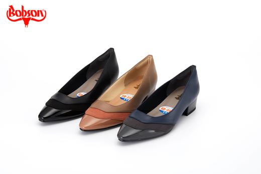 100 日本进口直达bobson 森与柏21年新款女式复古拼接百搭单鞋j09 伊藤全球购