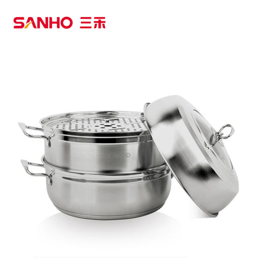 三禾锅具蒸鲜生系列不锈钢蒸锅ZGS2803-2 商品图1