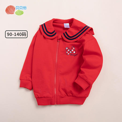 贝贝怡女童外套秋季新款中大童洋气海军风夹克韩版秋装女孩 商品图3