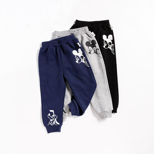 迪士尼米奇卡通男童潮流宝宝春秋时尚休闲长裤保暖抓绒裤子 商品图1