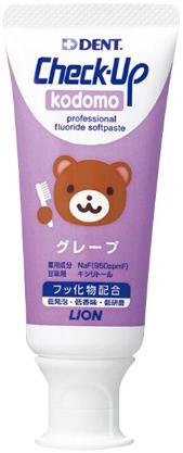 LION 狮王 CHECK-UP儿童牙膏 60G 草莓 葡萄 苹果 日本 商品图0