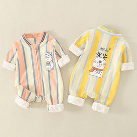 小熊印花款婴童连体衣春秋装棒球外出爬服男童潮 新品上新