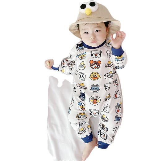 新生男婴儿面包超人女宝宝春秋棉连体衣长袖三角包屁哈衣爬爬服 商品图4