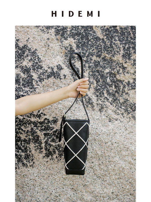 HIDEMI小酌红酒包（设计感水桶包小号）限量黑白编织 商品图9
