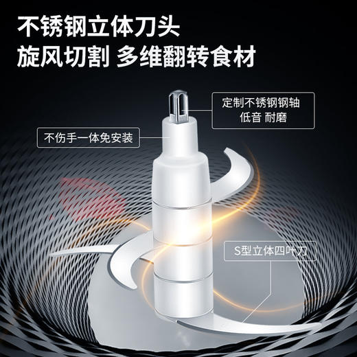 现货新款批发直播OEM多功能绞肉机3L不锈钢绞肉机2L玻璃料理机 商品图2