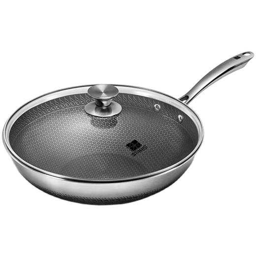 三禾锅具双面蜂窝不锈钢不粘炒锅GC32B3 商品图2