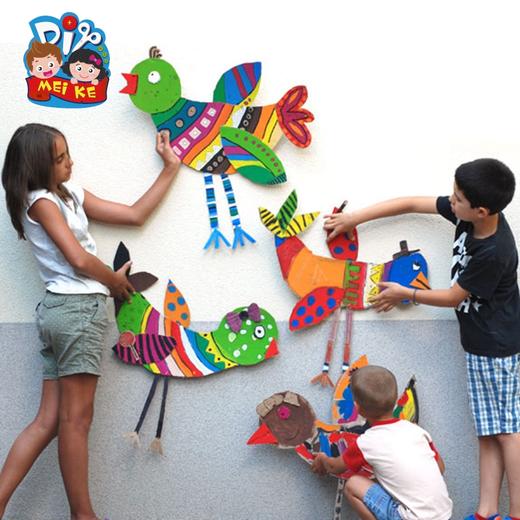 涂色大鸟幼儿园创意美术材料手工DIY制作儿童学画画益智创意自然 商品图1