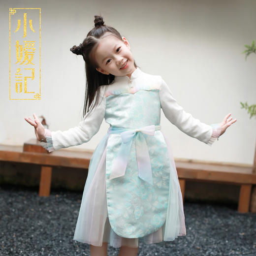 非质量问题不退换哦~小嫒記 原创女童秋装连衣裙汉服新款洋气春古装儿童公主裙子知否襦裙 商品图1
