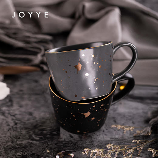 JOYYE卓艺单品自然新语杯TFC0118001咖啡杯陶瓷马克杯泼墨杯子 商品图2