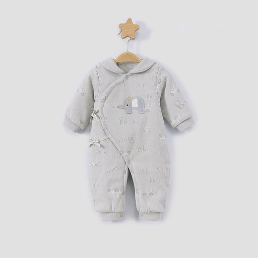 新生儿衣服宝宝女长袖连体衣秋冬夹棉加厚卡通哈衣棉服男秋季爬服 商品图1