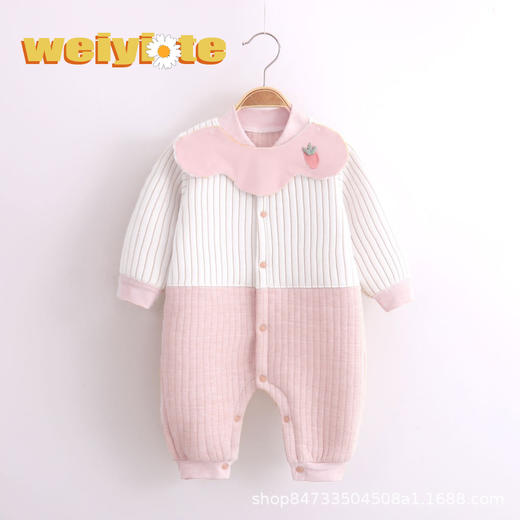 宝宝连体衣服保暖棉新生儿睡衣网红婴儿女装男哈衣外出超萌 商品图2