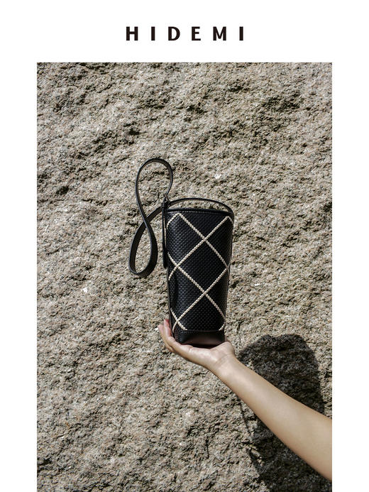 HIDEMI小酌红酒包（设计感水桶包小号）限量黑白编织 商品图0