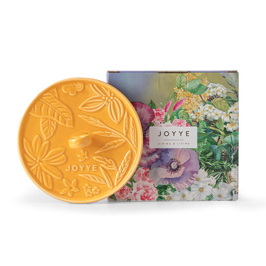 JOYYE卓艺浮花疏影杯盖TFA0621085浮雕花陶瓷杯配件早餐杯 商品图0