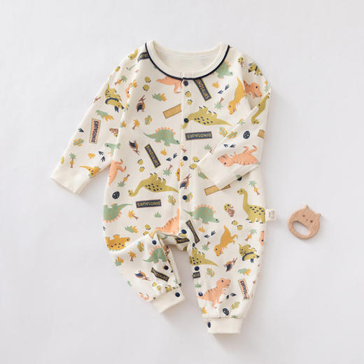 婴儿连体衣服男女宝宝衣服春秋新生幼儿长袖睡衣纯棉哈衣爬服秋装 商品图0