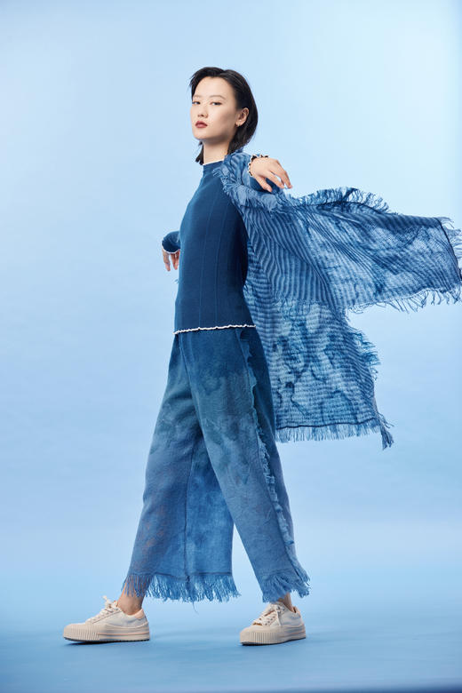 手工毛毡羊绒针织斗篷披肩 SJF93W439N SJF93W439A 商品图1