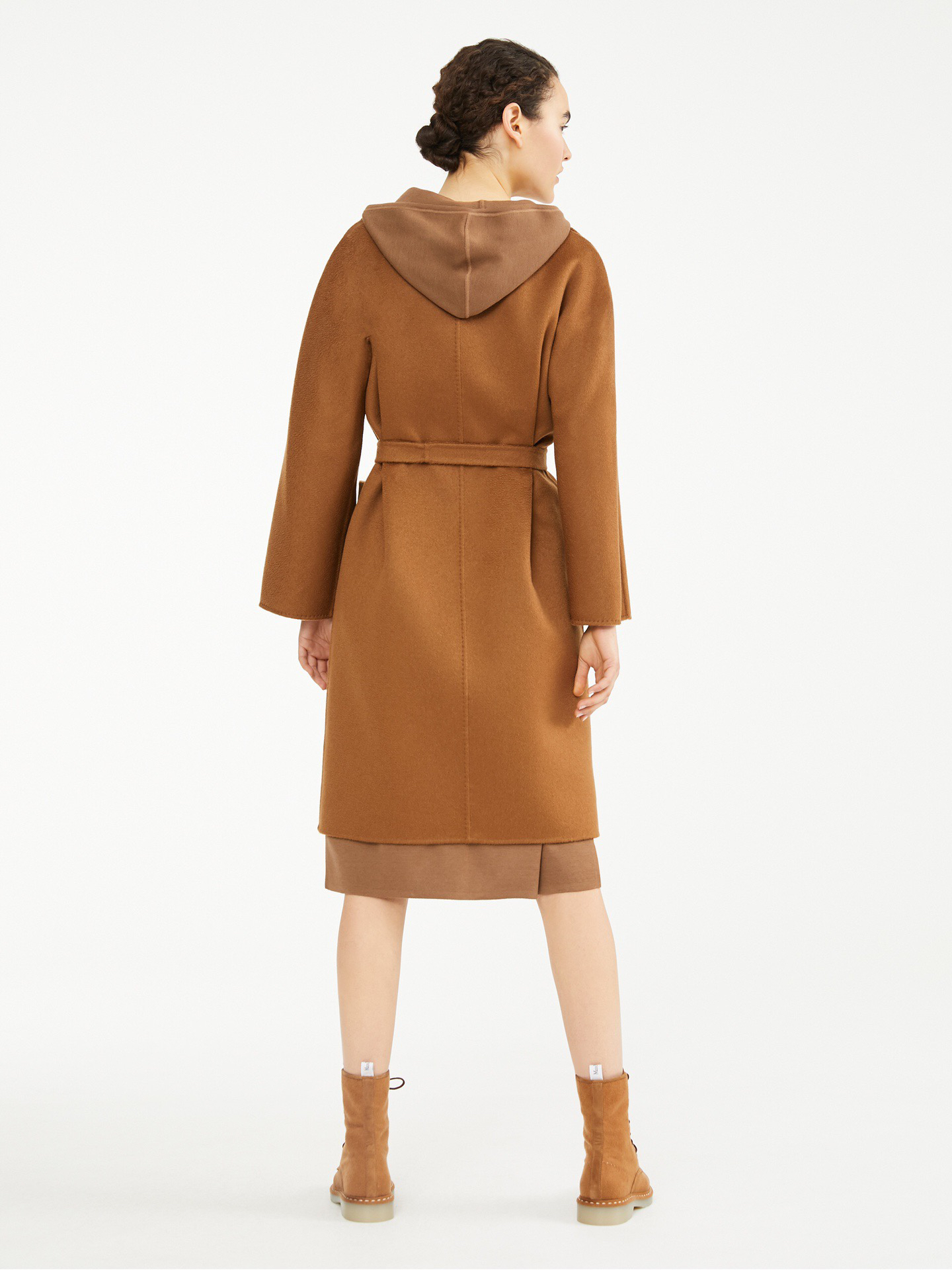 m家多色纯羊绒水波纹大衣lilia