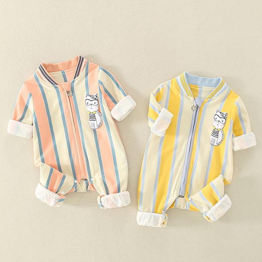 小熊印花款婴童连体衣春秋装棒球外出爬服男童潮 新品上新 商品图4