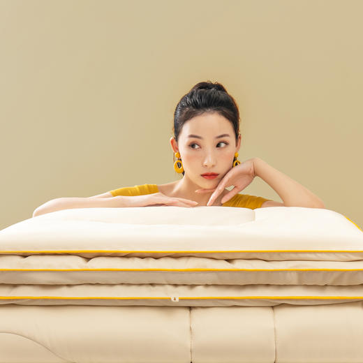 【防螨柔暖蓄热 暖姜小黄被】愉悦之家 生姜纤维发热冬被 yi菌轻柔洁净 商品图2