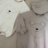 韩版ins春秋新款男宝宝婴幼儿童装卡通熊耳朵带帽连体哈衣爬服 商品缩略图4