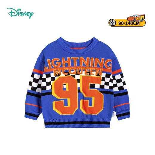 迪士尼麦昆赛车酷炫男童春秋新款宝宝针织保暖套头毛衣 商品图3