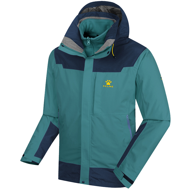 卡尔美冬季两件套抗静电保暖舒适男士外套K46C1013