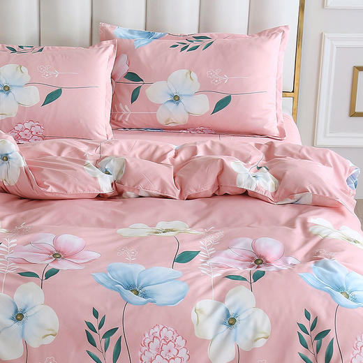 【紫韵家纺】“美丽约定”四件套（粉花）浅咖形象天地盒 商品图7