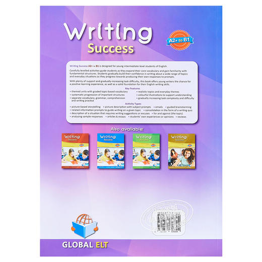 【中商原版】Writing Success Level A2+ to B1 Student's book Global ELT出版 写作成功A2+至B1级学生用书 7-12岁 英文原版 商品图1