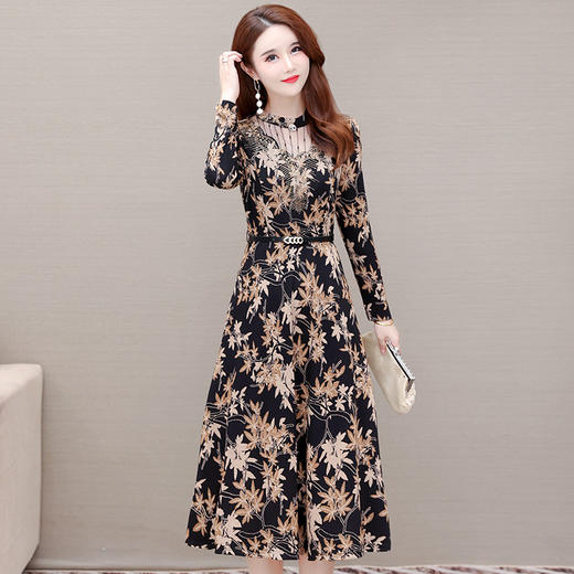 YWE  YX50时尚大码长袖印花连衣裙【优】 商品图1