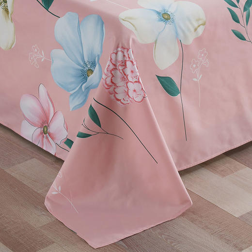 【紫韵家纺】“美丽约定”四件套（粉花）浅咖形象天地盒 商品图2