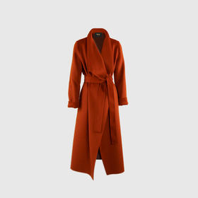 披肩领经典大衣（附腰带）