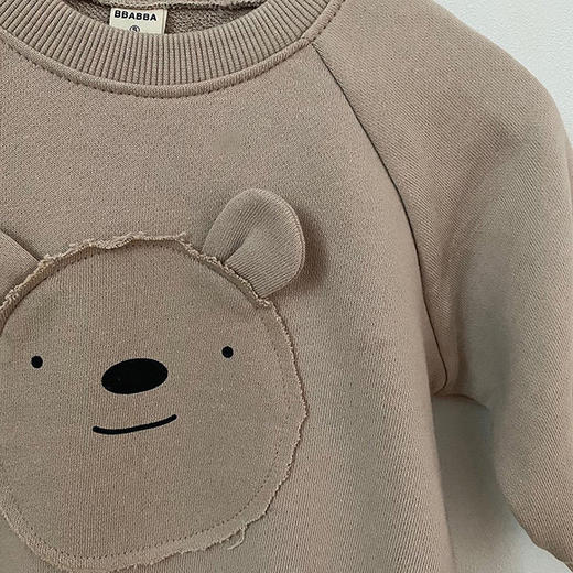 韩版ins春秋新款男宝宝婴幼儿童装卡通熊耳朵带帽连体哈衣爬服 商品图2