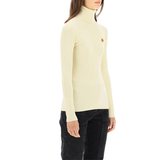 KENZO 高田贤三 小虎头 女士针织衫 浅黄 FB62 PU643 3TA 04 商品图3