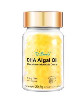 Dsorb滴适宝小金豆藻油dha宝宝儿童聪明婴儿DHA凝胶糖果60粒【72小时发货】 商品图0